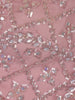Dusty Rose Pink Heavy Sequin Embroidered Net Saree - Diadem