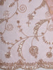 Dusty Rose Pink Heavy Sequins and  Beads Embroidered Design Net Party Wear Saree with Matching Stitched Full Sleeve Designer Blouse