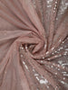 Dusty Rose Pink Heavy Sequins and Beads Embroidered Design Pure Organza Party Wear Saree with Designer Border
