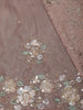 Dusty Rose Pink Heavy Sequins and Beads Embroidered Design Pure Organza Party Wear Saree with Designer Border