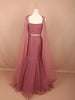 Dusty Rose Pink Heavy Sequins and Stone Embellished Design Net Mermaid Party Wear Lehenga with Matching Choker Dupatta
