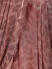 Dusty Rose Pink Heavy Silver Beads Embroidered Design Holographic Ready to Wear Party Saree with Designer Blouse