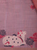 Dusty Rose Pink Motif Design Pure Cotton Saree