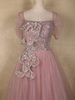 Dusty Rose Pink Sequin Embellished Net Party Wear Gown