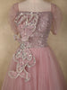 Dusty Rose Pink Sequin Embellished Net Party Wear Gown
