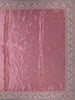 Dusty Rose Pink Sequins Design Organza Silk Saree With Floral Embroidered Border - Diadem
