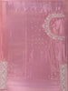 Dusty Rose Pink Sequins Design Organza Silk Saree With Floral Embroidered Border - Diadem