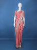 Dusty Rose Pink Sequins Design Organza Silk Saree With Floral Embroidered Border - Diadem