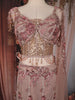 Dusty Rose Pink Floral Sequins Embroidered Design Mermaid Net Lehenga