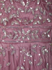 Dusty Rose Pink Sequins Embroidered Design Net Party Gown