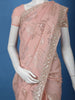 Dusty Rose Pink Sequins Embroidered Georgette Saree