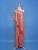Dusty Rose Pink Solid Design Organza Palazzo Suit