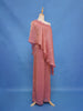 Dusty Rose Pink Solid Design Organza Palazzo Suit