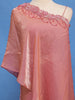Dusty Rose Pink Solid Design Organza Palazzo Suit