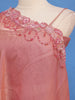 Dusty Rose Pink Solid Design Organza Palazzo Suit