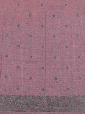 Dusty Rose Pink floral Design Semi Tissue Saree - Diadem
