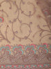 Dusty Rose Wine Floral Embroidered Design Net Designer Saree