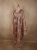 Dusty Rosewood Mauve Sequins Embroidered Design Tissue Silk Salwar Straight Cut Salwar Suit with Dupatta