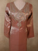 Dusty Rosewood Mauve Sequins Embroidered Design Tissue Silk Salwar Straight Cut Salwar Suit with Dupatta