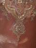 Dusty Rosewood Mauve Sequins Embroidered Design Tissue Silk Salwar Straight Cut Salwar Suit with Dupatta