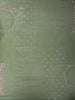 Dusty Sage Green Floral Sequins and Zardozi Embroidered Design Tissue Silk Designer Saree with Scalloped Border