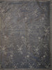 Dusty Steel Blue Floral Vine Stone Embellished Design Organza Party Wear Saree with Scalloped Border