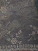 Dusty Steel Blue Floral Vine Stone Embellished Design Organza Party Wear Saree with Scalloped Border