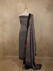 Dusty Taupe Brown Ajrakh Printed Design Cotton Unstitched Salwar Material with Dupatta