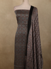 Dusty Taupe Brown Ajrakh Printed Design Cotton Unstitched Salwar Material with Dupatta