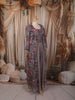 Dusty Taupe Grey Floral Printed and Beads Embroidered Design Chiffon Palazzo Suit with Over Coat