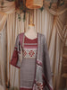 Dusty Taupe Grey Geometric Printed Design Pure Cotton Palazzo Suit with Matching Dupatta