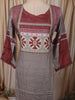 Dusty Taupe Grey Geometric Printed Design Pure Cotton Palazzo Suit with Matching Dupatta