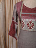 Dusty Taupe Grey Geometric Printed Design Pure Cotton Palazzo Suit with Matching Dupatta