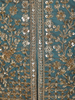 Dusty Teal Blue Floral Sequins and Beads Embroidered Design Organza Palazzo Suit with Dupatta