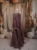 Dusty Wine Heavy Sequins and Beads Embroidered Design Tissue Silk Fancy Palazzo Suit with Choker Dupatta