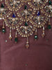 Dusty Wine Heavy Sequins and Beads Embroidered Design Tissue Silk Fancy Palazzo Suit with Choker Dupatta