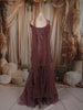 Dusty Wine Heavy Sequins and Beads Embroidered Design Tissue Silk Fancy Palazzo Suit with Choker Dupatta
