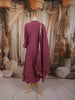 Dusty Wine Mauve Floral Motif Beads Embroidered Design Cotton Straight Cut Salwar Suit with Matching Designer Dupatta