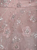 Dusty Blush Pink Floral And Sequins Embroidered Net Lehenga for Bridesmaids - Diadem