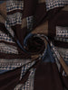 Dusty Mauve Solid Design Semi Tussar Saree With Floral Printed Border - Diadem