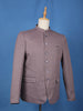 Dusty Mauve Textured Solid Polyester Men's Suit with Pocket Chain Detailing