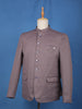 Dusty Mauve Textured Solid Polyester Men's Suit with Pocket Chain Detailing