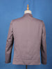 Dusty Mauve Textured Solid Polyester Men's Suit with Pocket Chain Detailing