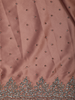 Dusty Peach Stone Embellishment Satin Saree - Diadem