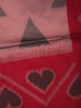 Dusty Pink Geometric Heart Woven Tissue Silk Saree - Diadem
