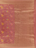 Dusty Rose Pink Floral Woven Banarasi Silk Saree - Diadem