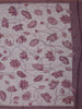 Dusty Rose Pink Hand-Drawn Lotus Floral Printed Cotton Saree - Diadem