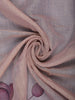 Dusty Rose Pink Hand-Drawn Lotus Floral Printed Cotton Saree - Diadem