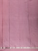 Dusty Rose Pink Striped Zari Border Silk Saree - Diadem