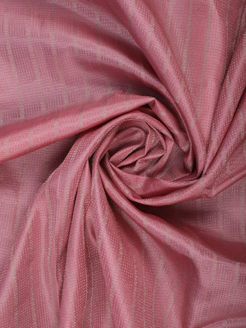 Dusty Rose Pink Striped Zari Border Silk Saree - Diadem